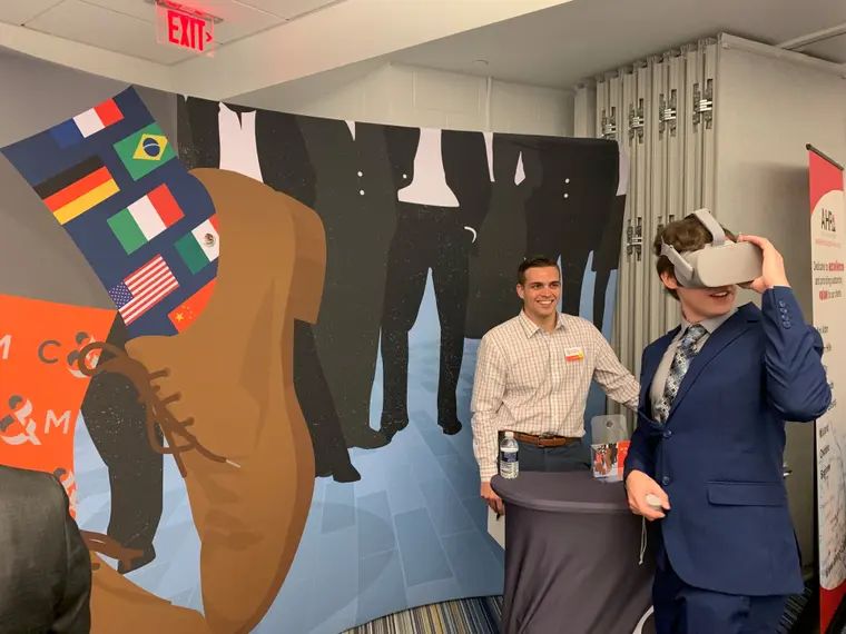Students taking part in an immersive Emerge experience on campus