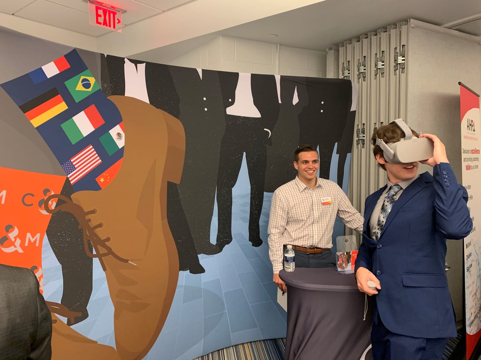A student in an immersive on-campus career experience